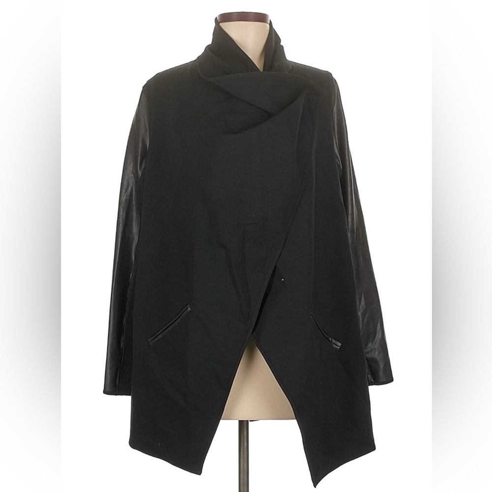 Spanx Drape-Front Black Jacket, size s